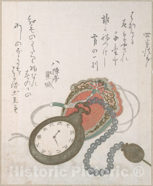 Art Print : Utagawa Hiroshige - Western Pocket WatchFrom The Spring Rain Collection (Harusame sh?), vol. 3 - Japan : Vintage Wall Art