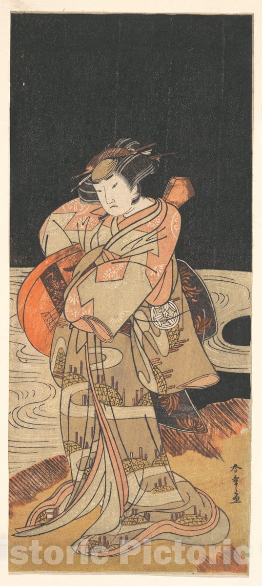 Art Print : Katsukawa Shunsh? - Yamashita Kinsaku II - Japan v.2 : Vintage Wall Art