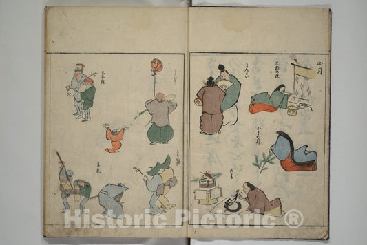 Art Print : Kuwagata Keisai - Garden of Cursive Drawings (Ryakuga-en) - Japan : Vintage Wall Art