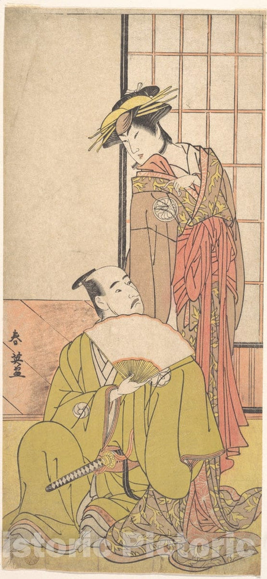 Art Print : Katsukawa Shun'ei - The Eighth Morita Kanya in The Role of Oboshi Yuranosuke - Japan : Vintage Wall Art