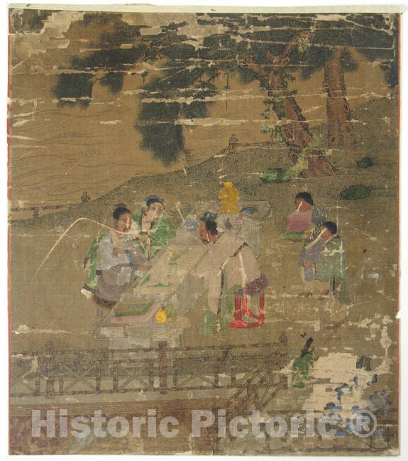 Art Print : Wang Li Mu - Examining Antiques at Literati Gathering - Korea - Joseon Dynasty (1392–1910) - 413441 : Vintage Wall Art