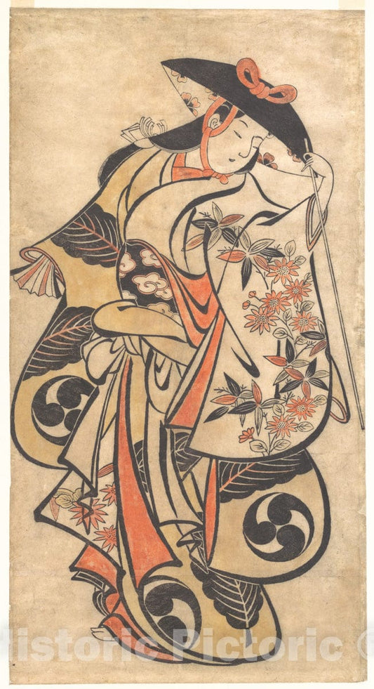 Art Print : Torii Kiyonobu - Kabuki Actor - Japan : Vintage Wall Art