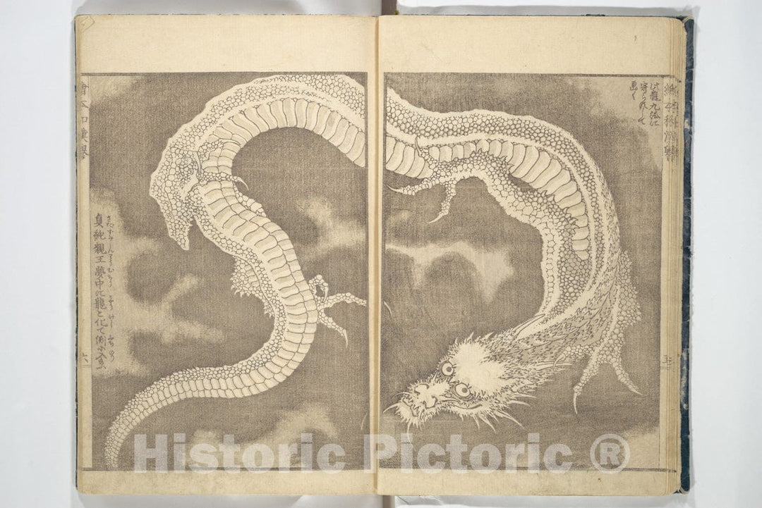 Art Print : Katsushika Hokusai - Picture Book on Heroes of China and Japan (Ehon wakan no homare) - Japan : Vintage Wall Art