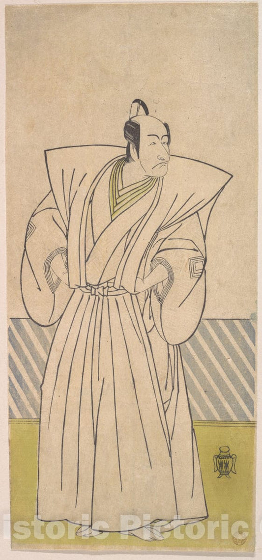 Art Print : Katsukawa Shunsh? - The Fifth Ichikawa Danjuro as a Samurai of High Rank - Japan : Vintage Wall Art