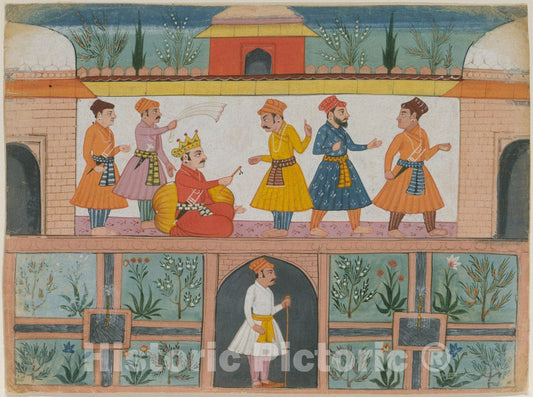 Art Print : A Messenger is Dispatched:  Page from a Dispersed Manuscript : Vintage Wall Art