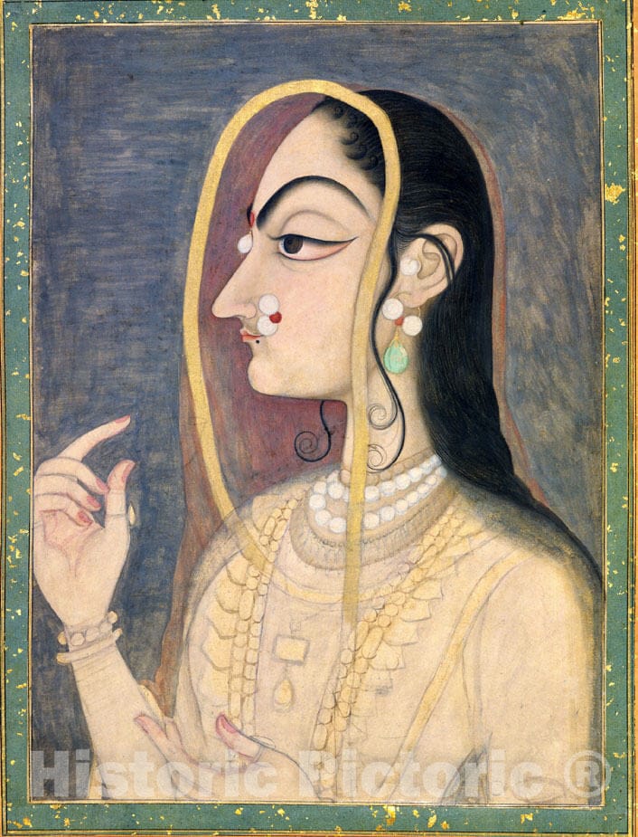 Art Print : Radha, the Beloved of Krishna : Vintage Wall Art