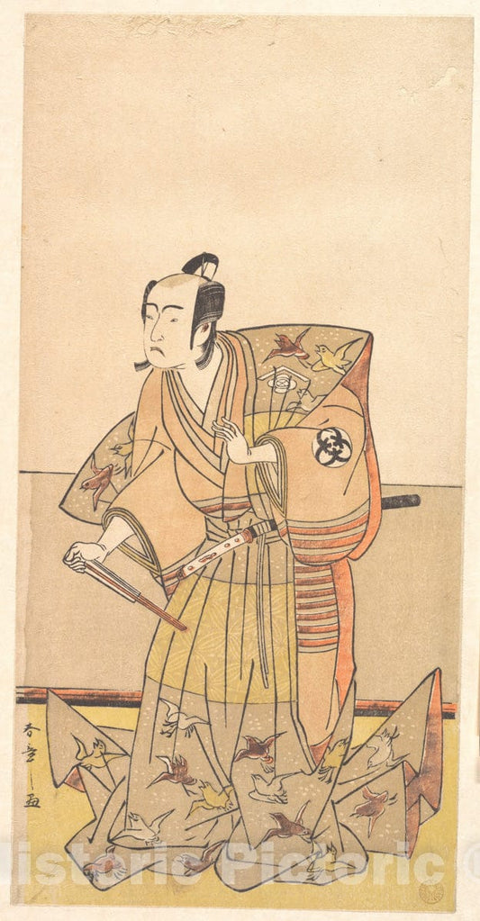 Art Print : Katsukawa Shunsh? - Bando Mitsugoro in The Role of SOGA no Juro - Japan : Vintage Wall Art
