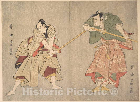 Art Print : Utagawa Toyokuni I - Scene from an Unidentified Drama - Japan : Vintage Wall Art