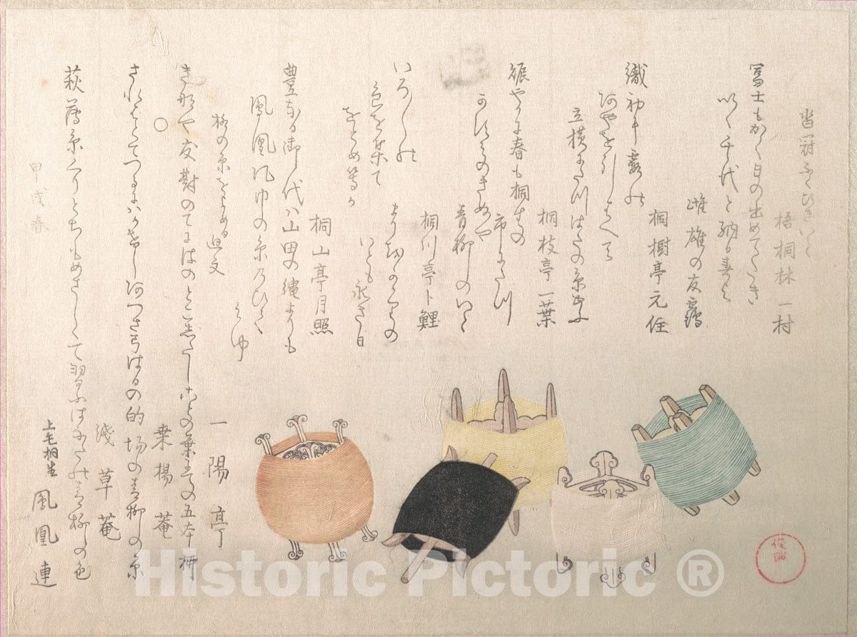 Art Print : Kubo Shunman - Spools - Japan : Vintage Wall Art