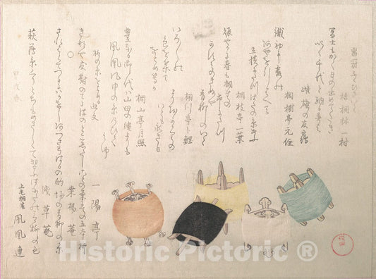 Art Print : Kubo Shunman - Spools - Japan : Vintage Wall Art
