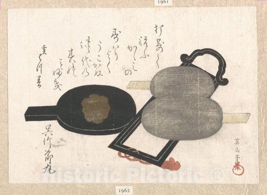 Art Print : Kikugawa Eizan - Mirror and Stand - Japan : Vintage Wall Art