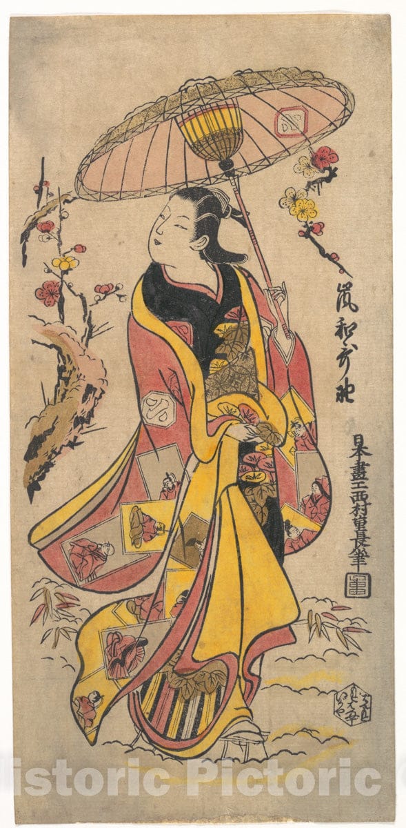Art Print : Shigenaga - The Actor Arashi Wakano - Japan : Vintage Wall Art