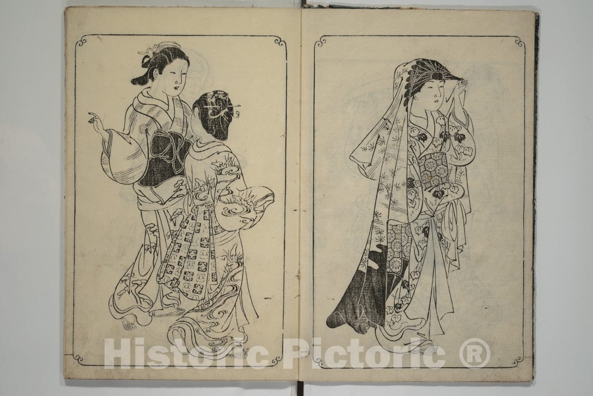Art Print : Nishikawa Sukenobu - Picture Book of Mount Asaka (Ehon asakayama) - Japan : Vintage Wall Art
