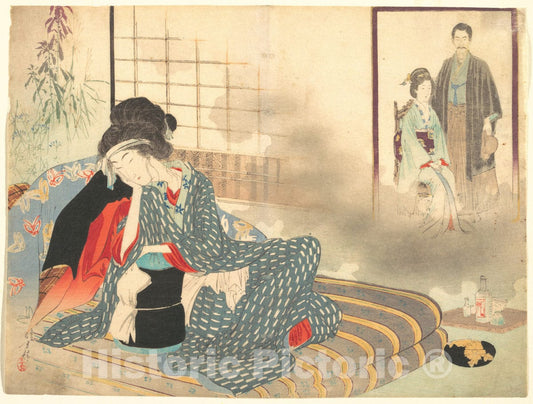 Art Print : Mizuno Toshikata - Surgical Ward' (Gekashitsu) from Bugei Kurabu (Literary Club) - Japan : Vintage Wall Art