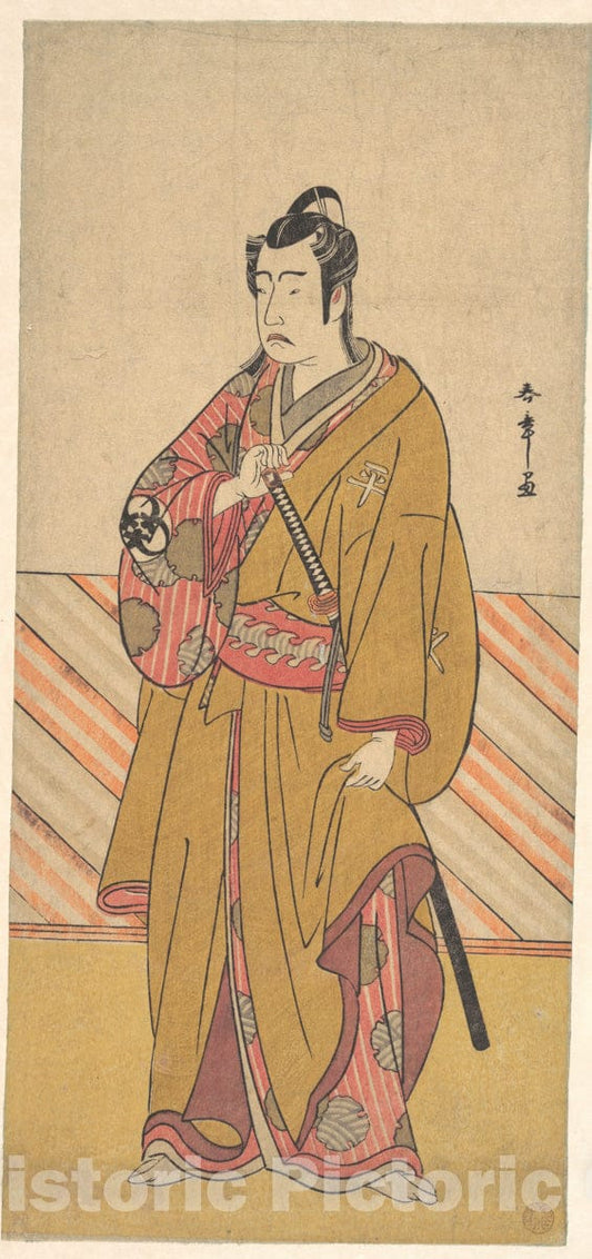 Art Print : Katsukawa Shunsh? - The Actor Bando Mitsugor? I as one of The Conen Otoko or Five Kyokaku - Japan : Vintage Wall Art