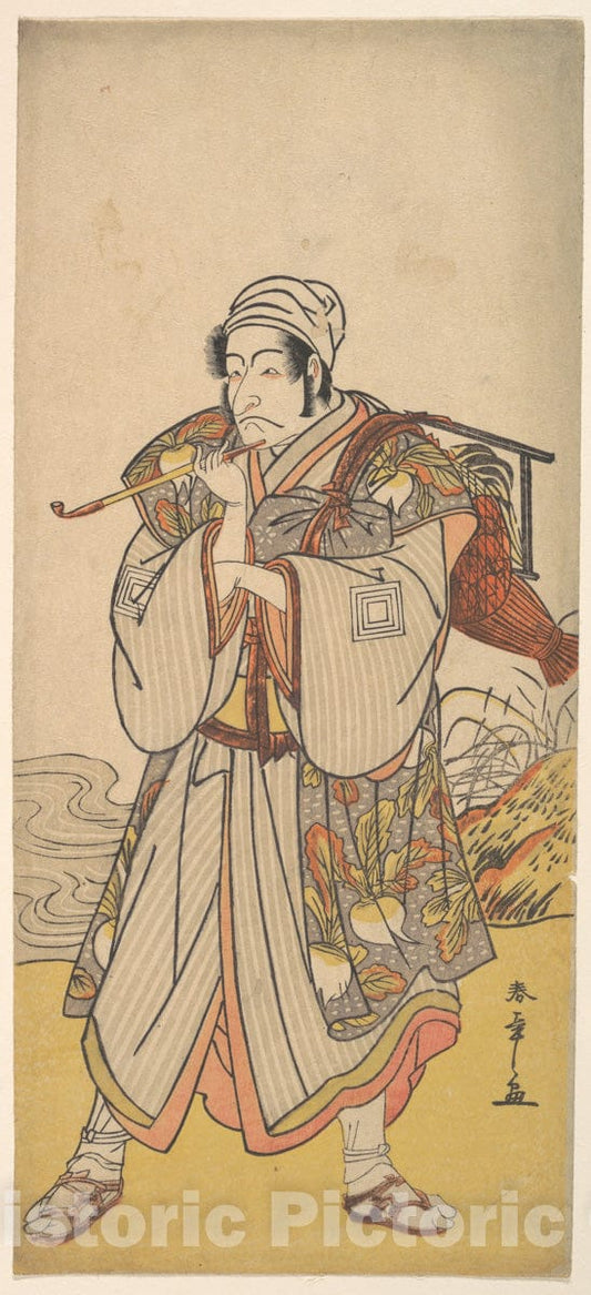 Art Print : Katsukawa Shunsh? - The Actor Danjuro III as an Itinerant Peddler - Japan : Vintage Wall Art