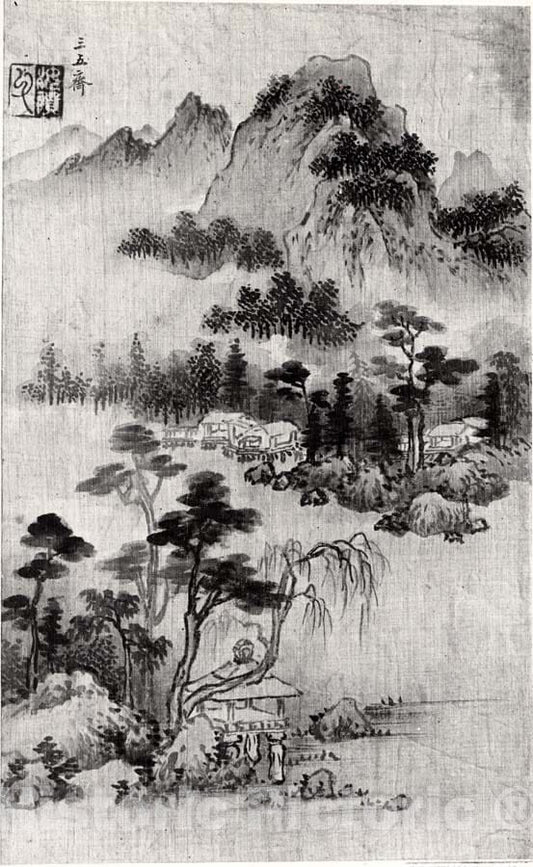 Art Print : Samoje - Pavilion by The Lake - Korea - Joseon Dynasty (1392–1910) : Vintage Wall Art