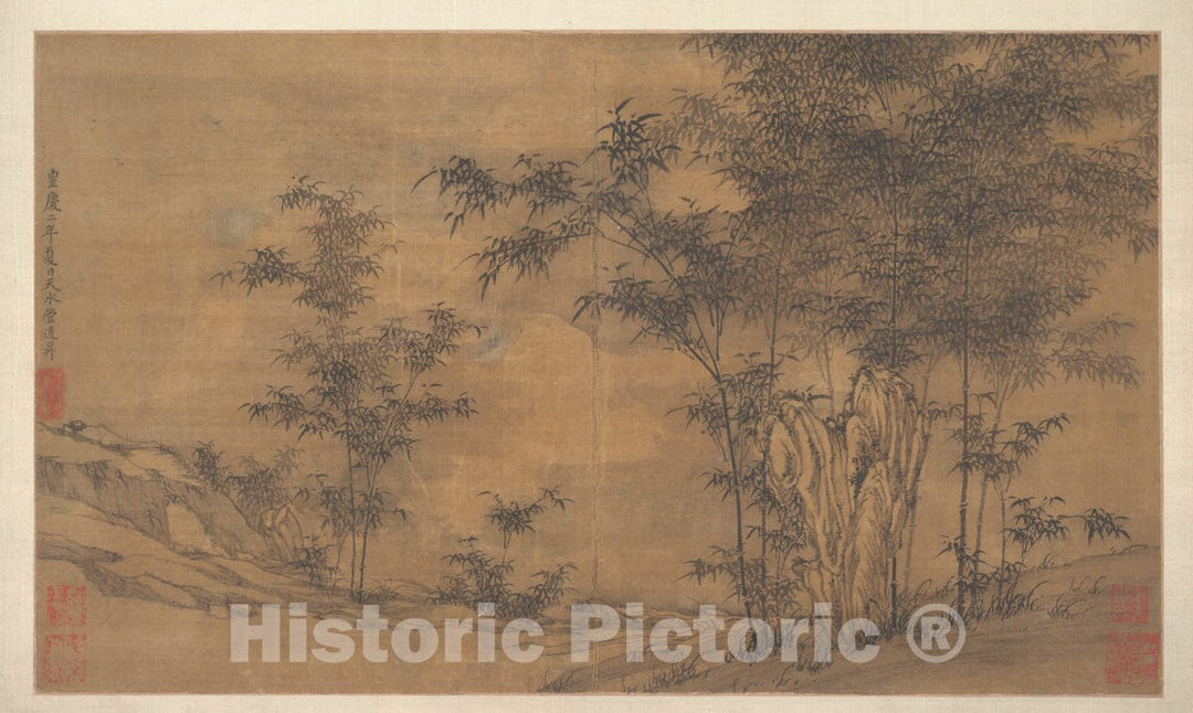 Art Print : Unidentified Artist - Bamboo - China - Ming (1368–1644)–Qing (1644–1911) Dynasty : Vintage Wall Art