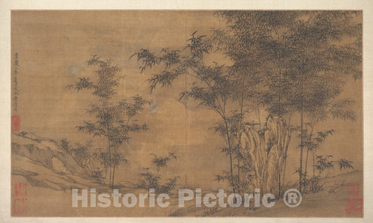 Art Print : Unidentified Artist - Bamboo - China - Ming (1368–1644)–Qing (1644–1911) Dynasty : Vintage Wall Art
