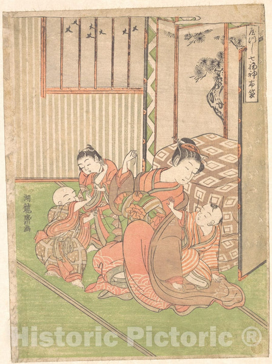 Art Print : Isoda Kory?sai - Disguised or Transformed Hotei - Japan : Vintage Wall Art