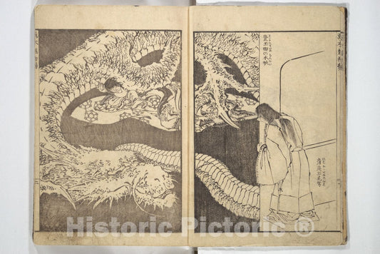 Art Print : Katsushika Hokusai - Picture Book of Chinese and Japanese Warriors (Wakan ehon sakigake) - Japan : Vintage Wall Art