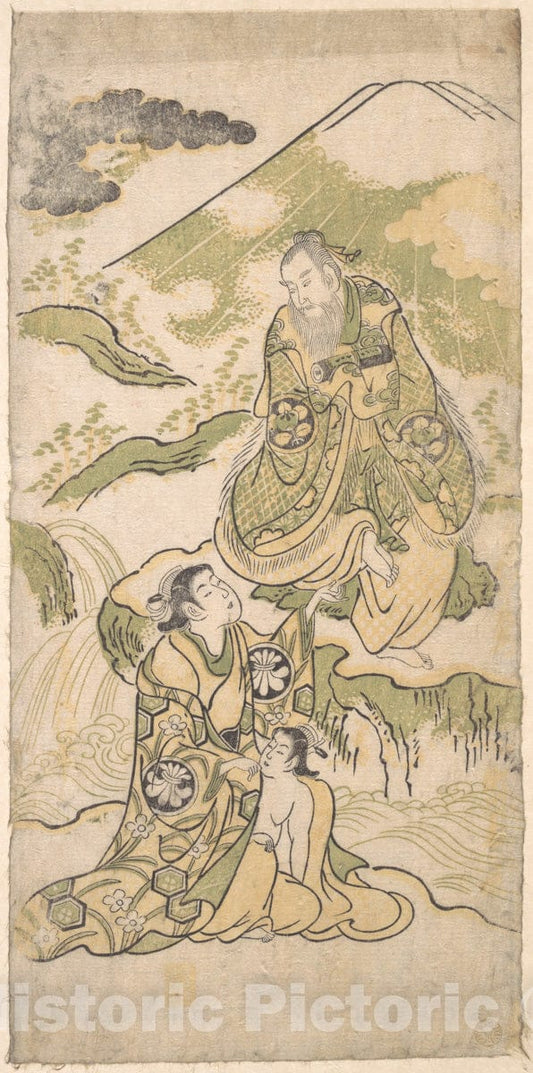 Art Print : Torii Kiyonobu - Scene from a Drama - Japan v.1 : Vintage Wall Art