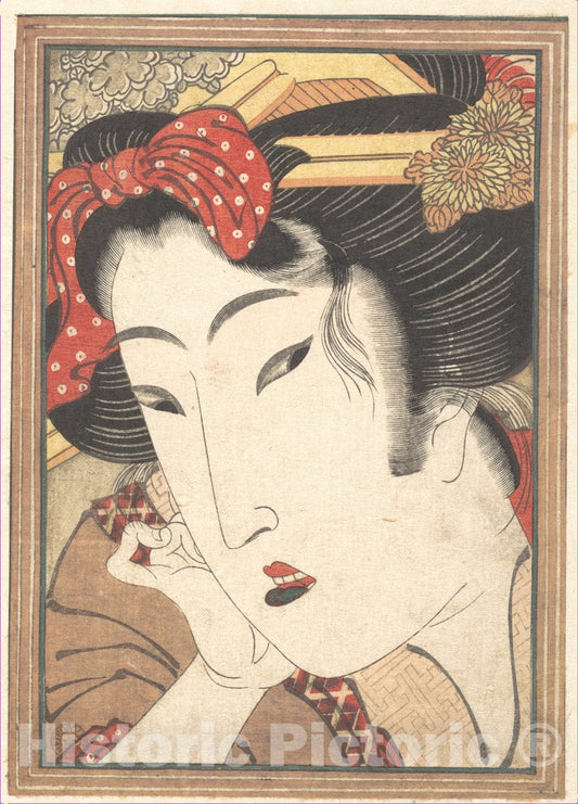 Art Print : Keisai Eisen - Rejected Geisha from Passions Cooled by Springtime Snow - Japan v.3 : Vintage Wall Art