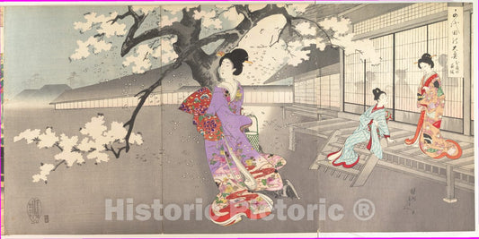 Art Print : Y?sh? (Hashimoto) Chikanobu - Chiyoda Castle (Album of Women) - Japan 7 : Vintage Wall Art