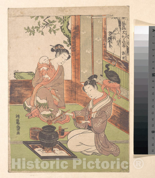 Art Print : Isoda Kory?sai - Modern Versions of The Twenty-Four Paragons of Filial Piety: Guo Zhu - Japan : Vintage Wall Art
