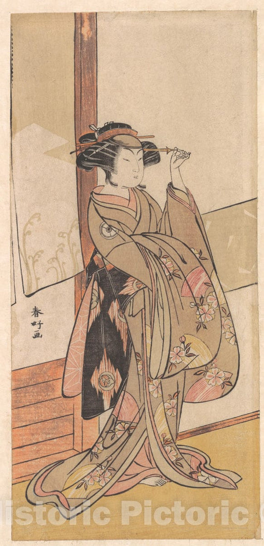 Art Print : Katsukawa Shunk? - Iwai Hanshiro IV - Japan : Vintage Wall Art