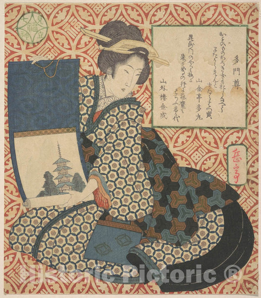 Art Print : Yashima Gakutei - Print - Japan v.7 : Vintage Wall Art
