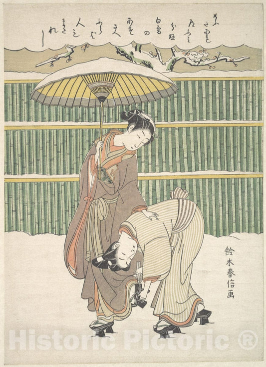 Art Print : Suzuki Harunobu - Untitled - Japan : Vintage Wall Art