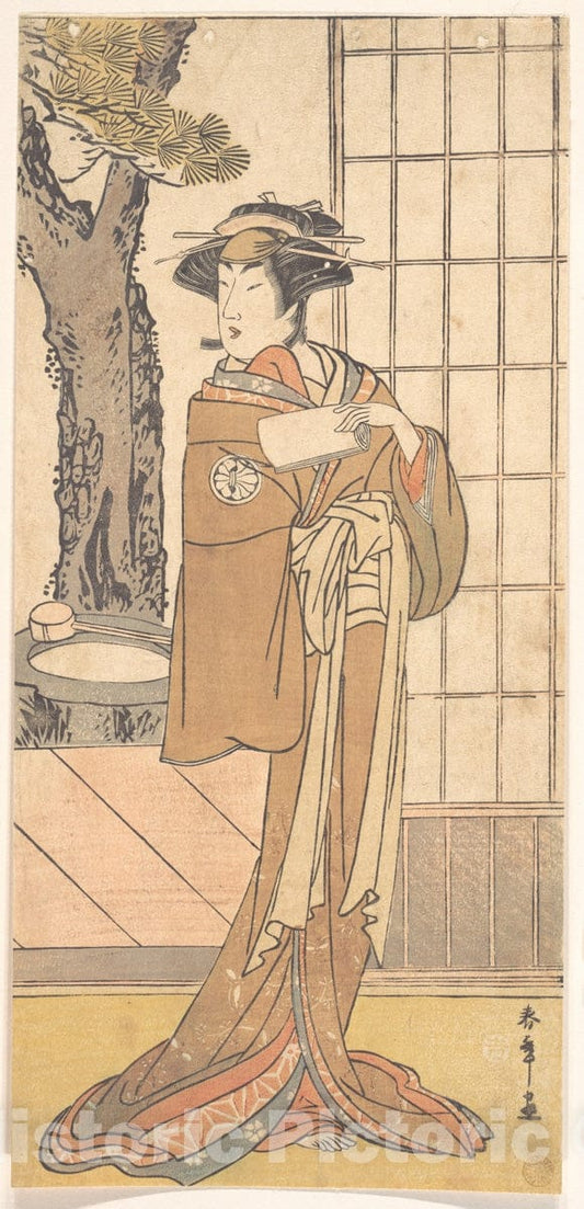 Art Print : Katsukawa Shunsh? - The Actor Segawa Kikunojo Third as an Oiran - Japan : Vintage Wall Art
