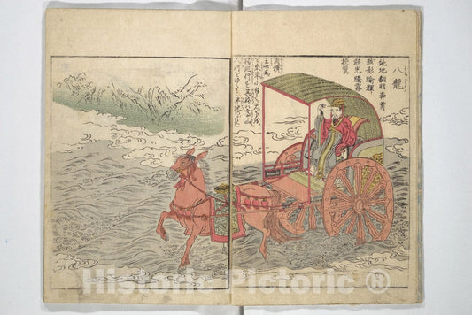 Art Print : Kitao Shigemasa - Picture Book of The Foot and Peak of The Mountain (Ehon komagatake) - Japan : Vintage Wall Art