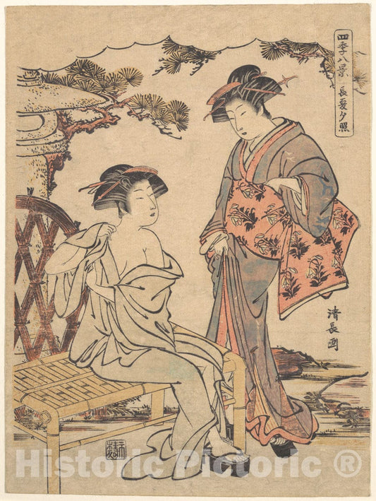 Art Print : Torii Kiyonaga - Print - Japan v.1 : Vintage Wall Art
