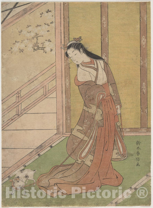 Art Print : Suzuki Harunobu - Onna San no Miya (The Third Princess) - Japan : Vintage Wall Art