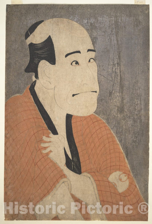 Art Print : T?sh?sai Sharaku - Arashi Ry?z? I as Ishibe Kinkichi in The Play Hana Ayame Bunroku SOGA - Japan : Vintage Wall Art