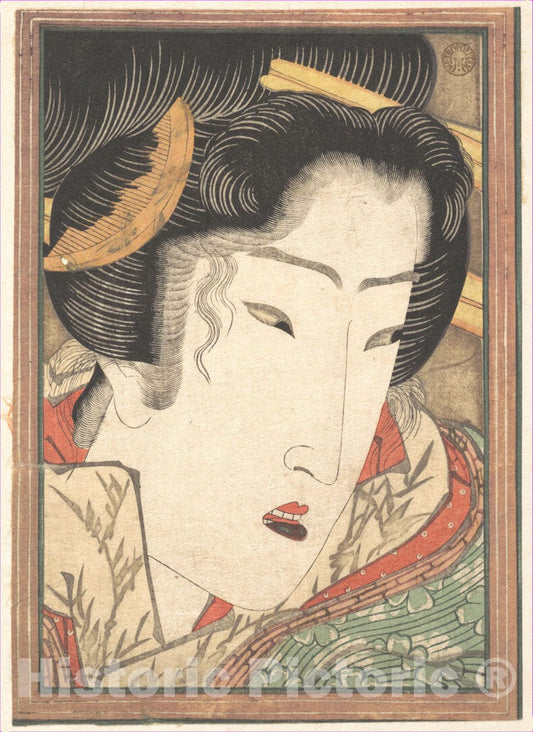 Art Print : Keisai Eisen - Rejected Geisha from Passions Cooled by Springtime Snow - Japan v.2 : Vintage Wall Art