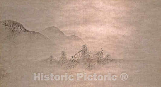 Art Print : Kano Motonobu - Landscape - Japan - Muromachi Period (1392–1573) : Vintage Wall Art
