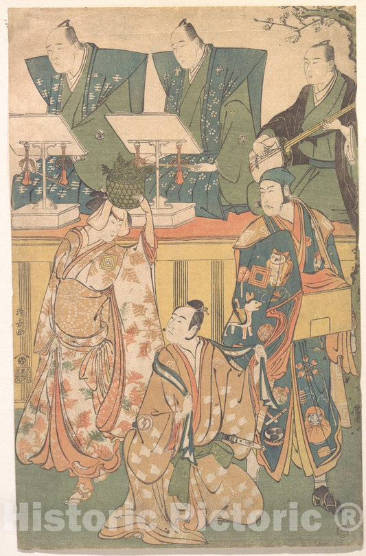 Art Print : Torii Kiyonaga - Scene from a Drama - Japan : Vintage Wall Art