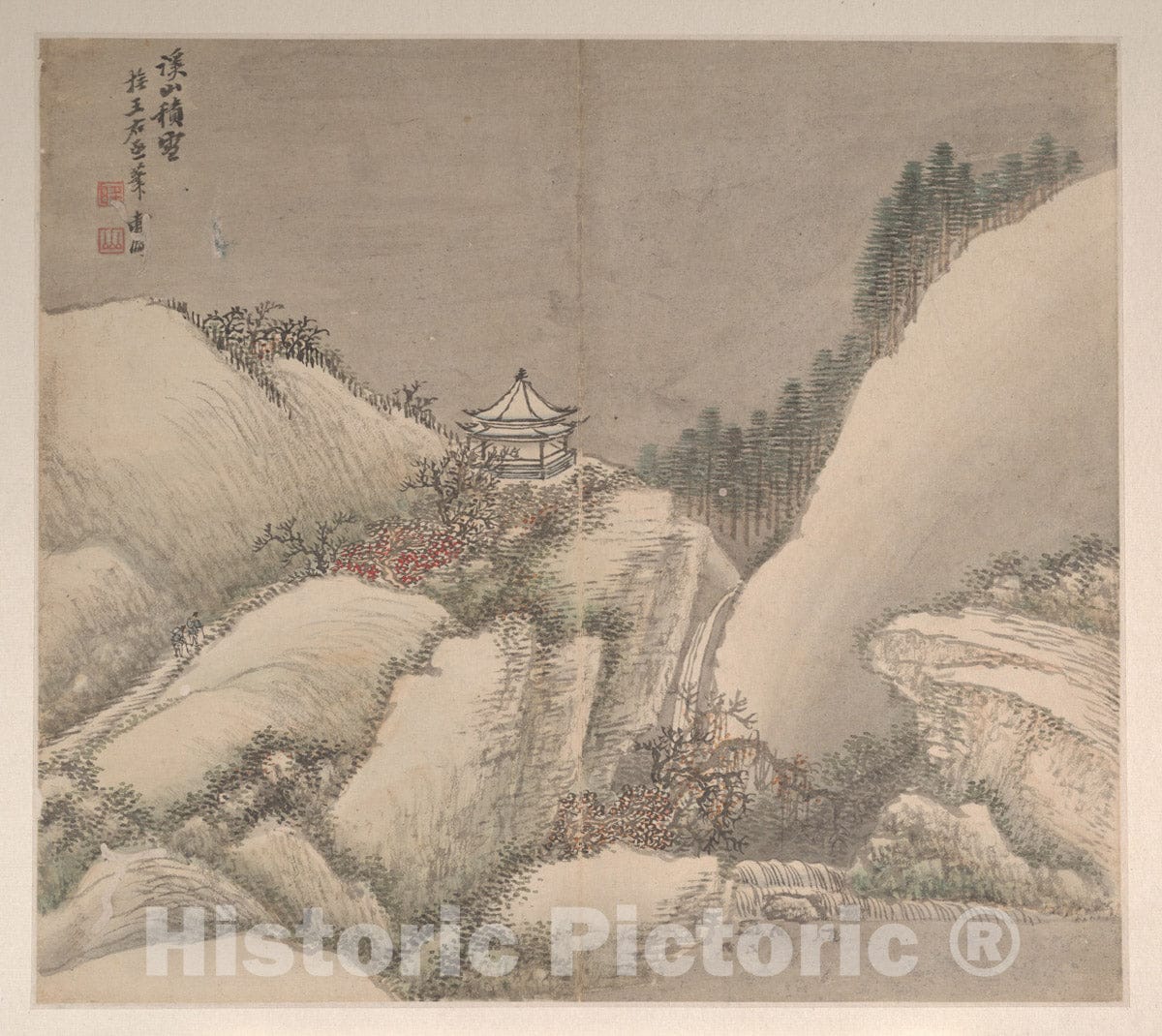 Art Print : Cao Jian - Landscapes in The Styles of Various Artists - China : Vintage Wall Art