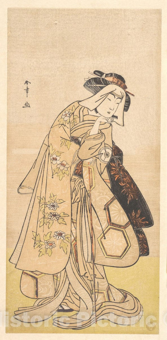 Art Print : Katsukawa Shunsh? - The Fourth Iwai Hanshir? as a Woman - Japan : Vintage Wall Art