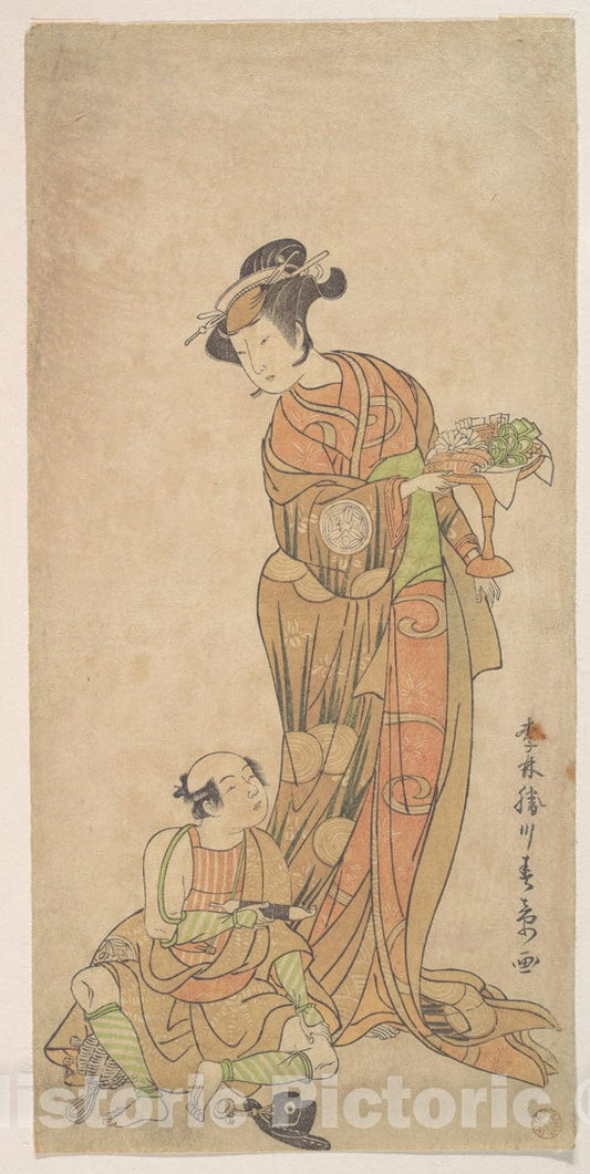 Art Print : Katsukawa Shunsh? - The Second Yamashita Kinsaku in The Role of Shigenoi - Japan : Vintage Wall Art