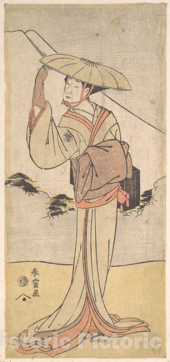 Art Print : Katsukawa Shunkaku - Nakamura Noshio II in The Role of Imay? uta Bikuni - Japan : Vintage Wall Art