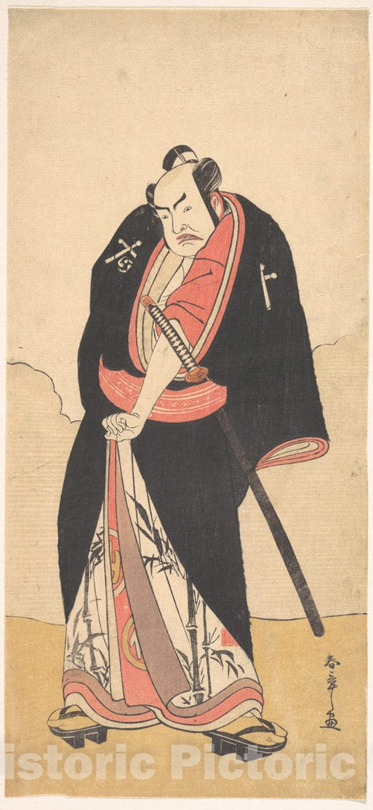 Art Print : Katsukawa Shunsh? - Kabuki Actor Nakamura Sukegor? II as Kaminari Sh?kur? - Japan : Vintage Wall Art