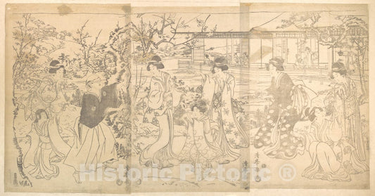 Art Print : Torii Kiyomine - Scene from The Chushihgura (Vendetta of The 47 Loyal Retailers) - Japan : Vintage Wall Art