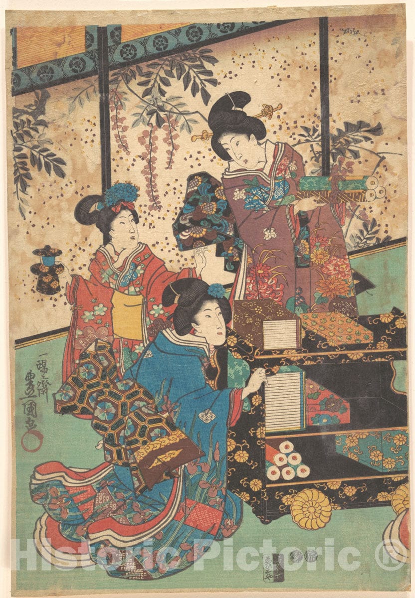 Art Print : Utagawa Kunisada - Print - Japan v.98 : Vintage Wall Art