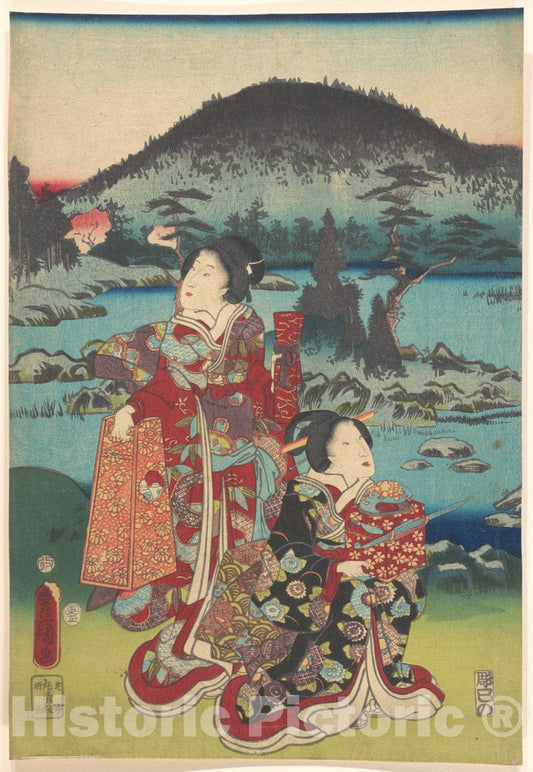 Art Print : Utagawa Kunisada - Print - Japan v.100 : Vintage Wall Art
