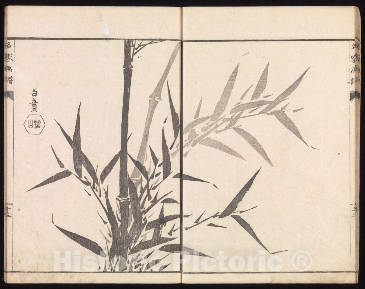 Art Print : Kawanabe Ky?sai - Sketches Reproduced from Works of Famous Artists - Japan : Vintage Wall Art