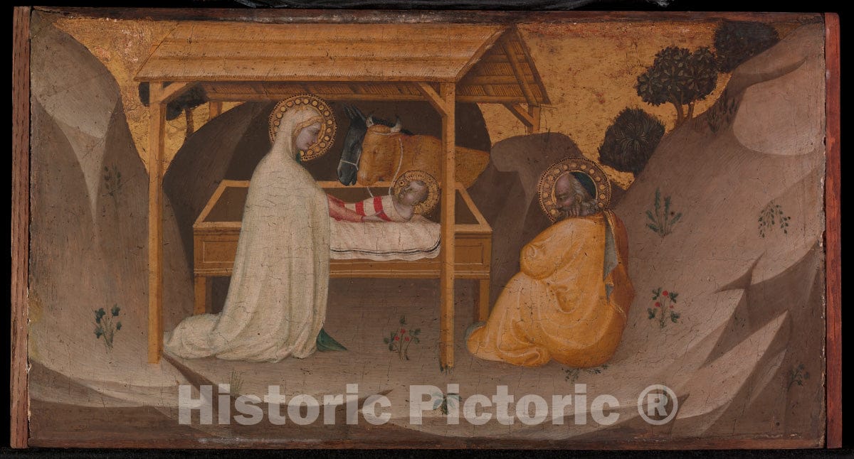 Art Print : Puccio di Simone - The Nativity : Vintage Wall Art